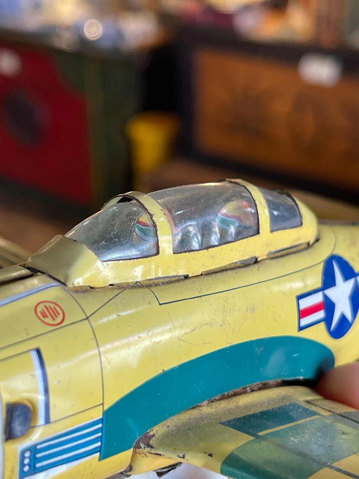 Vintage Tin Toy Navy Plane ATU-398 – Made in Japan