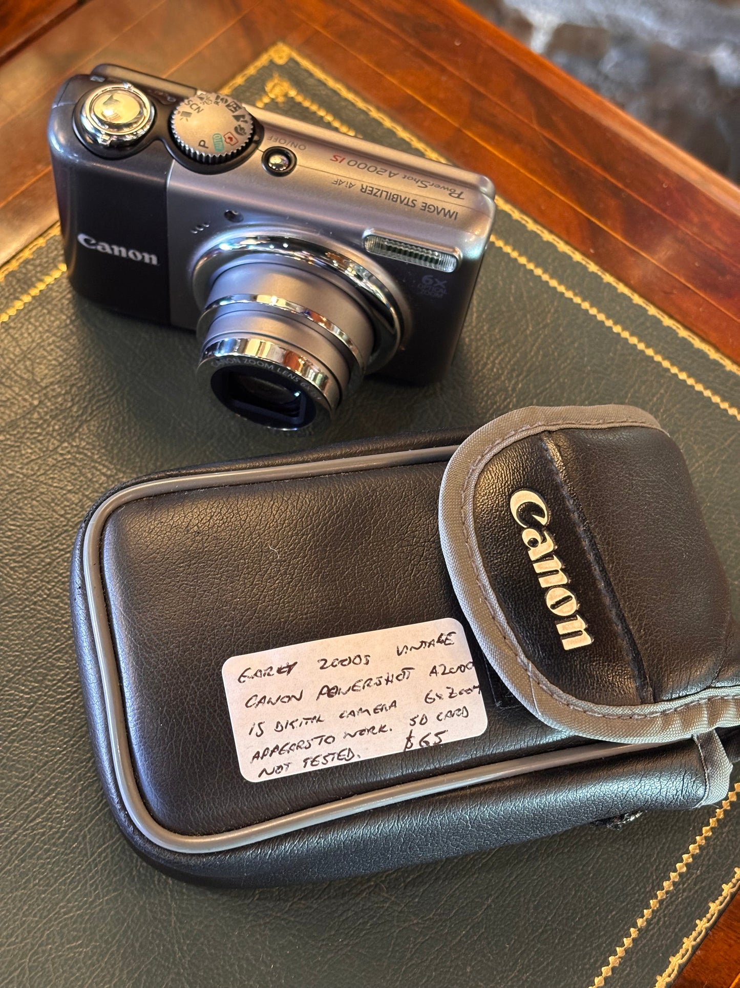 Canon PowerShot A2000 IS Digital Camera – Appears Functional – SD Card Untested – 10MP 6× Zoom