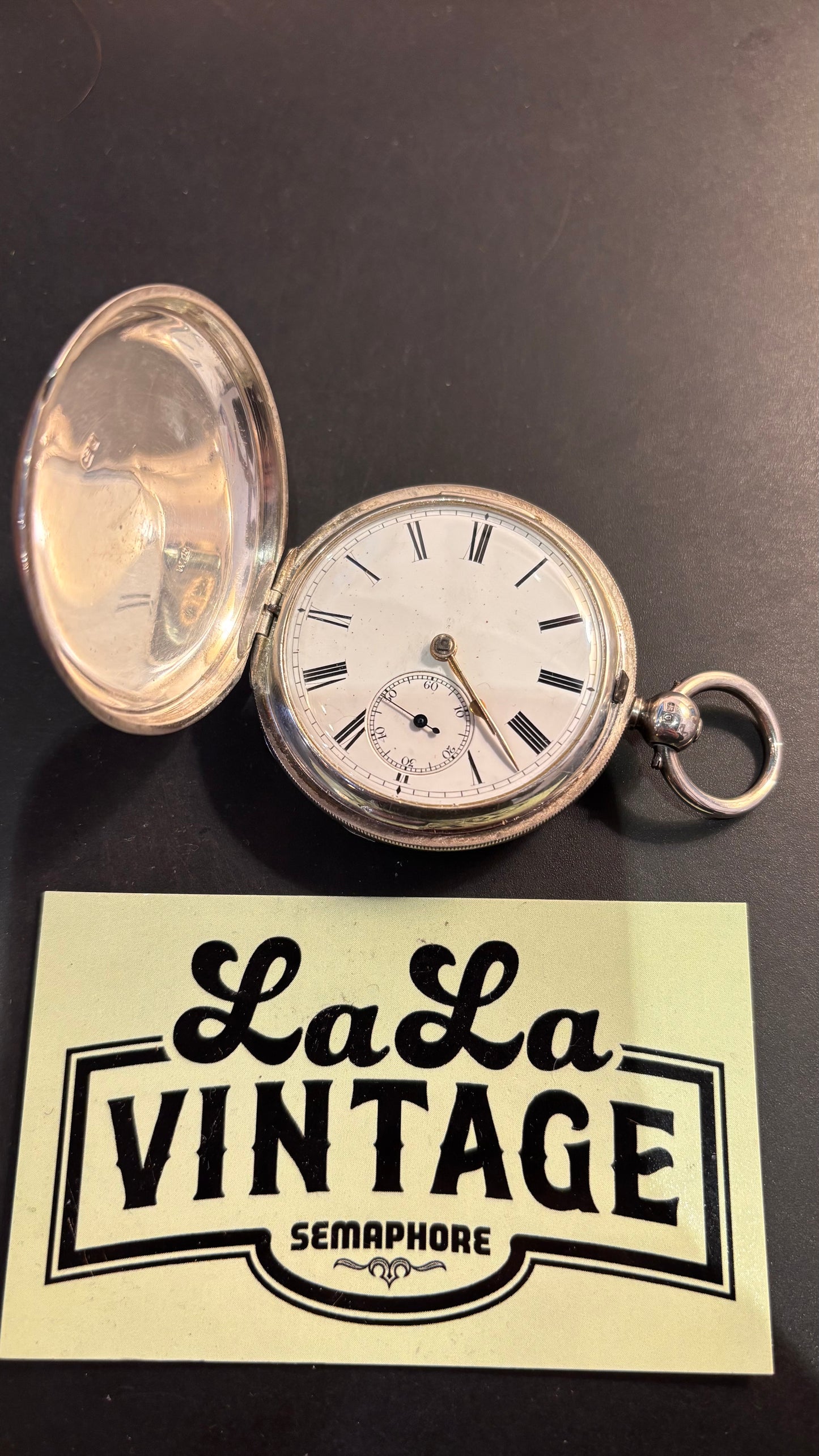 Antique 1890 Sterling Silver Pocket Watch – Birmingham Hallmarked, W.E. Maker – Untested, No Key