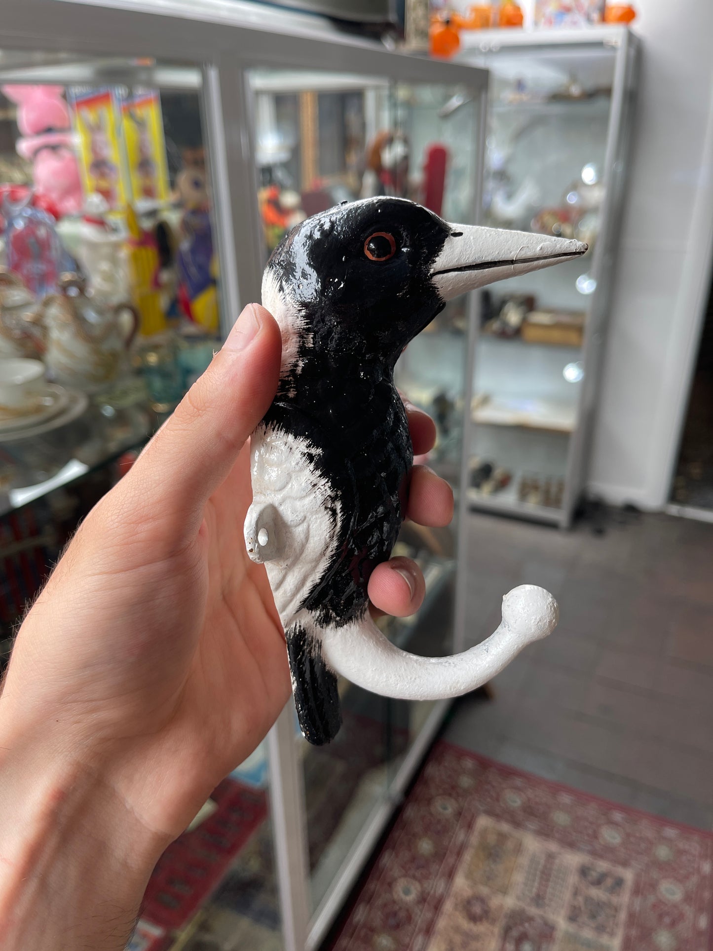 Cast Iron Magpie Wall Hook – Priced Each (Many Available)