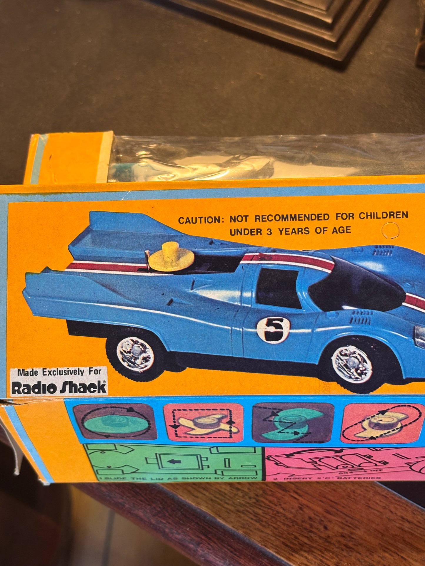 Vintage Radio Shack Battery Powered Computer Car Porsche 917 – Made in Hong Kong – Boxed 1970s