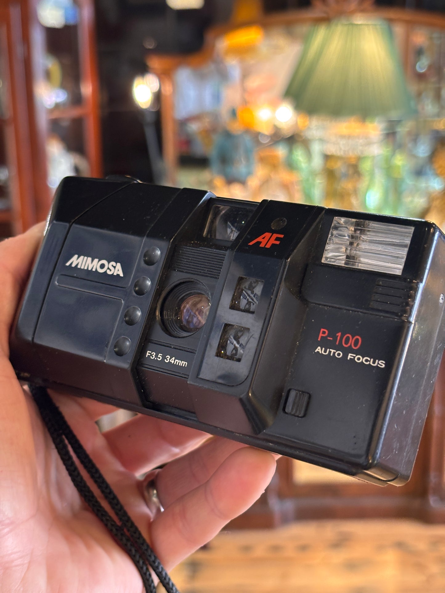 Mimosa P100 Autofocus 35mm Film Camera – Vintage Compact – Untested