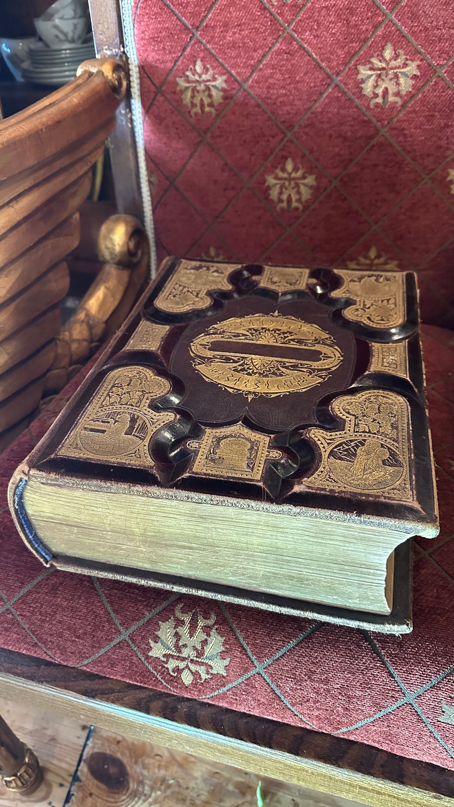 Antique Victorian Leather bound Holy Bible published by Hubbard Bros in Philadelphia.