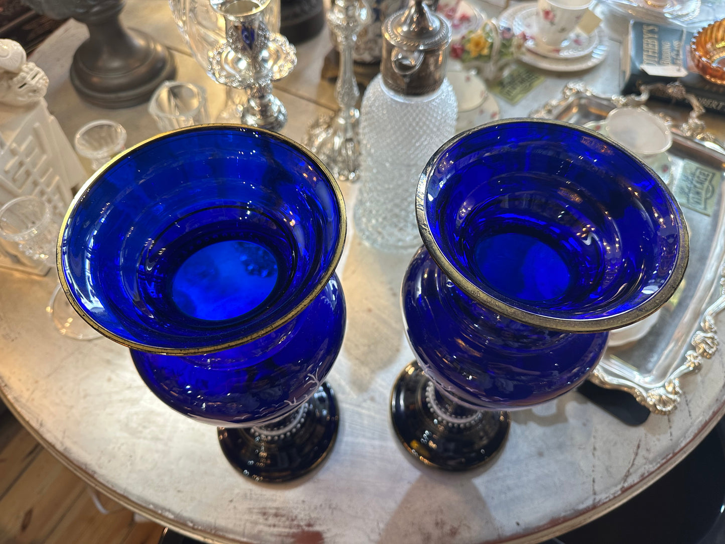 Antique Mary Gregory Vases (PAIR)
