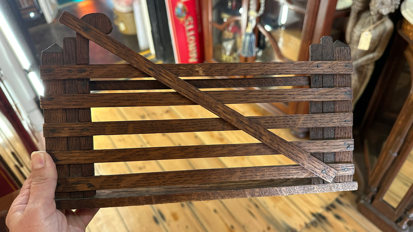 Vintage Wooden Gate Smoking Pipe Rack