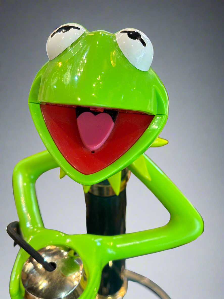 Rare Vintage Kermit The Frog Phone Muppet Sesame Street Collectible TeleMania Corded Candlestick Telephone