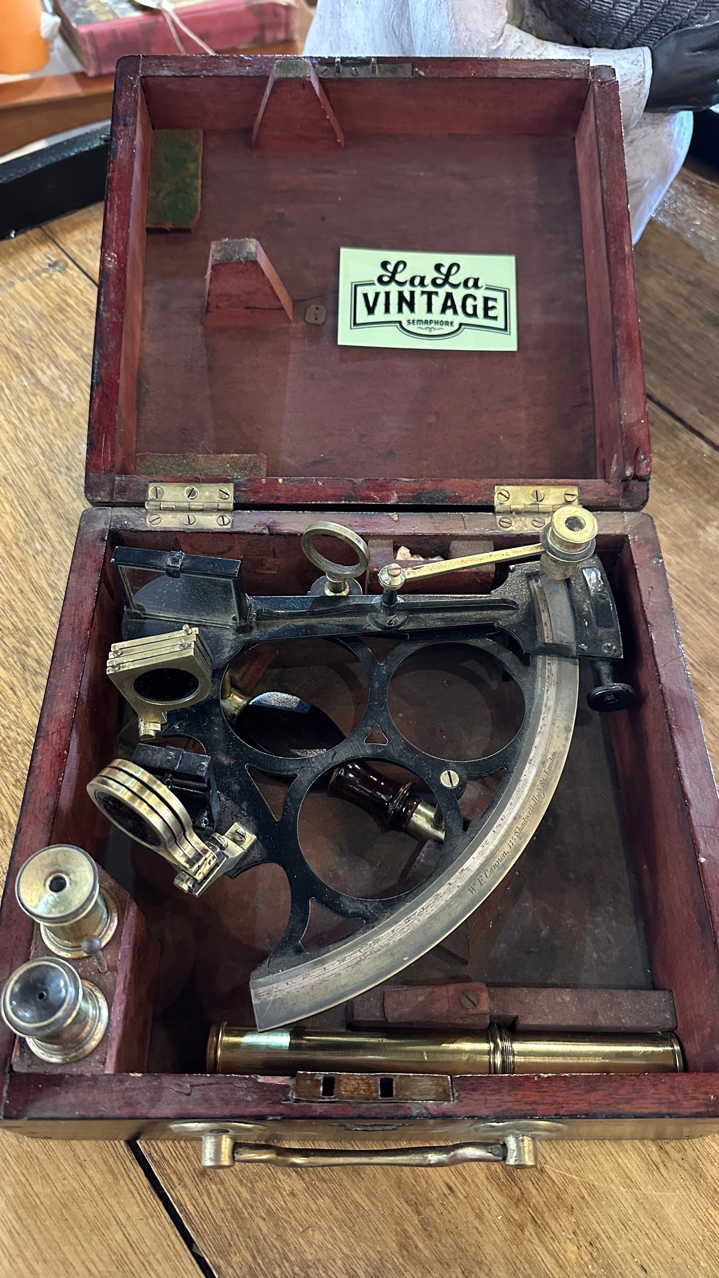 Antique Marine Sextant by WF Cannon, London