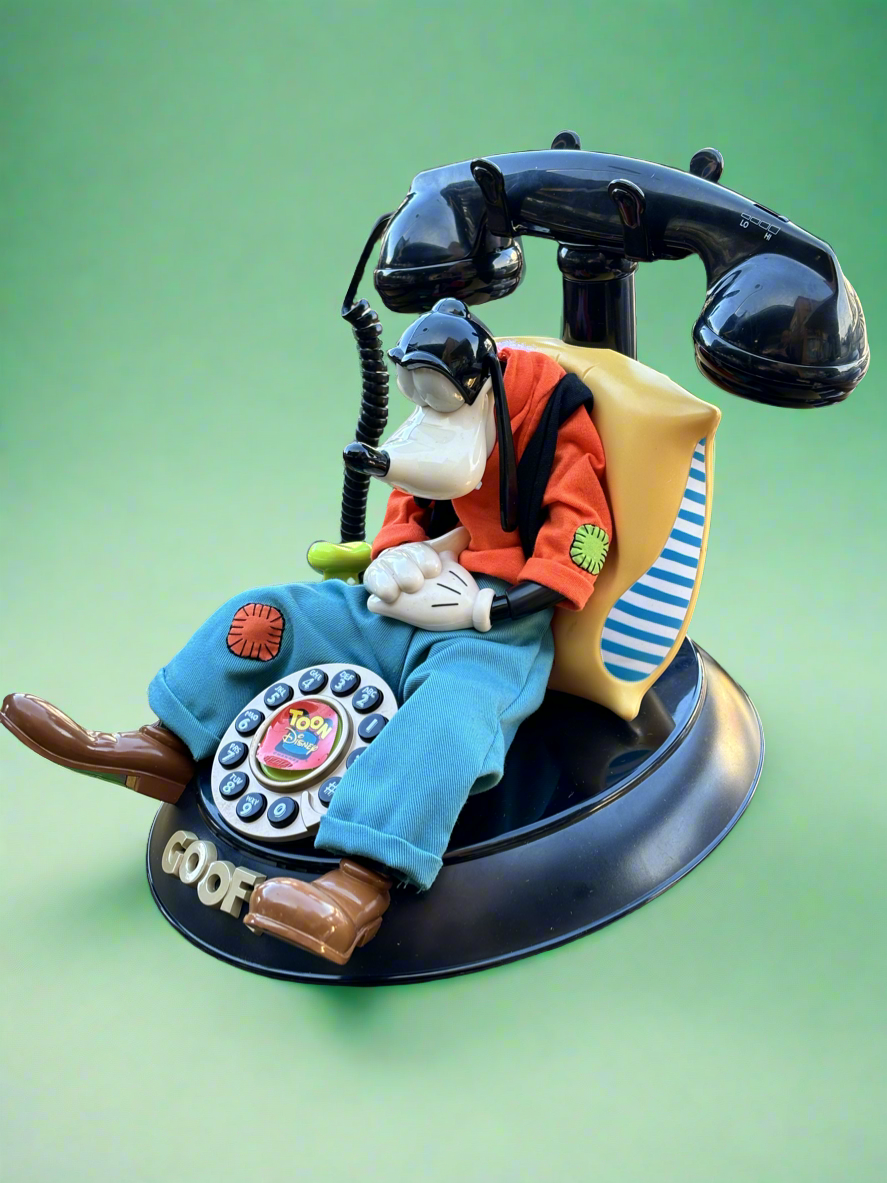 Vintage Goofy Phone Animated Talking TeleMania Telephone Disney Collectable