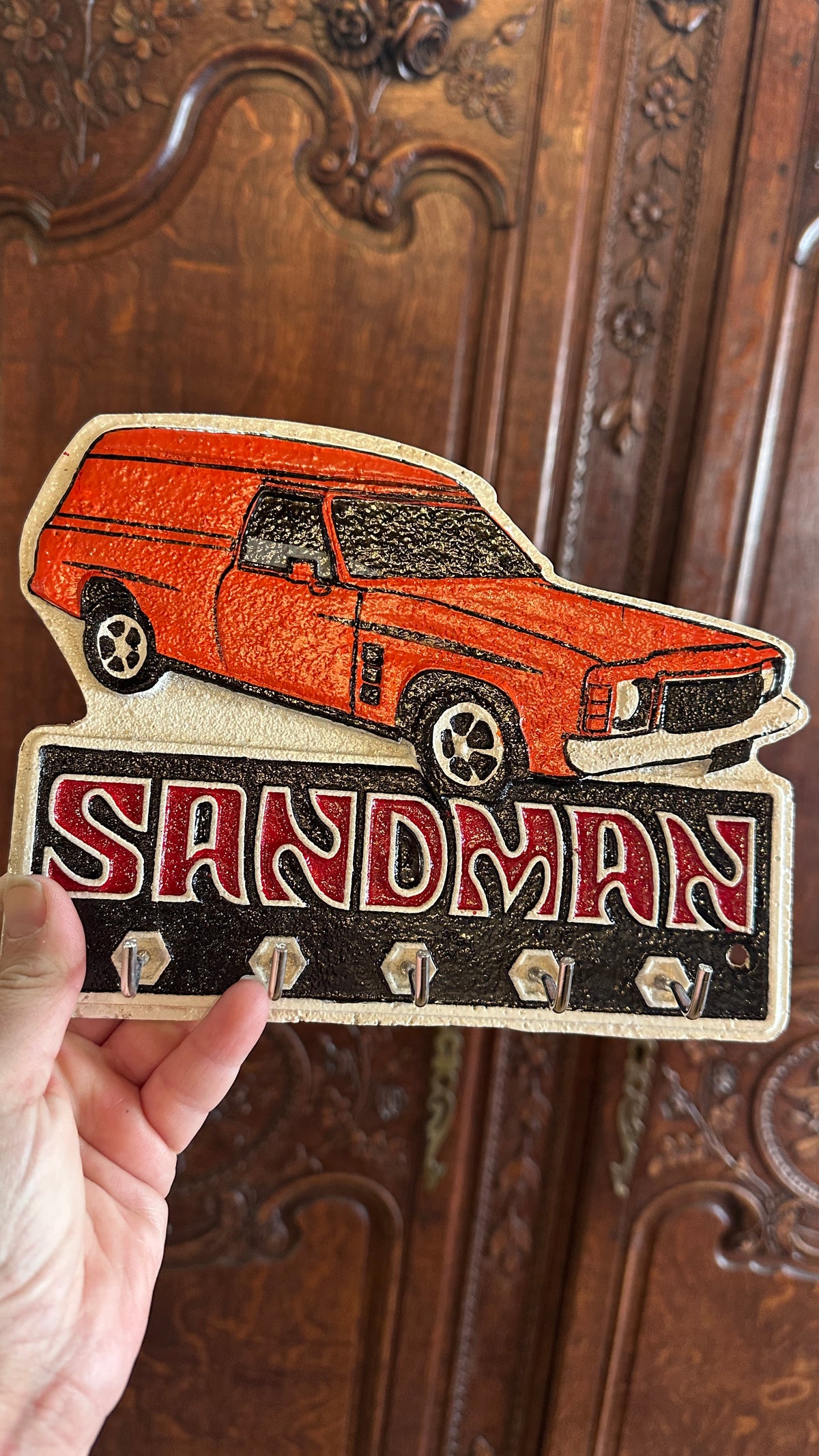 Cast Iron Sandman Key Hooks