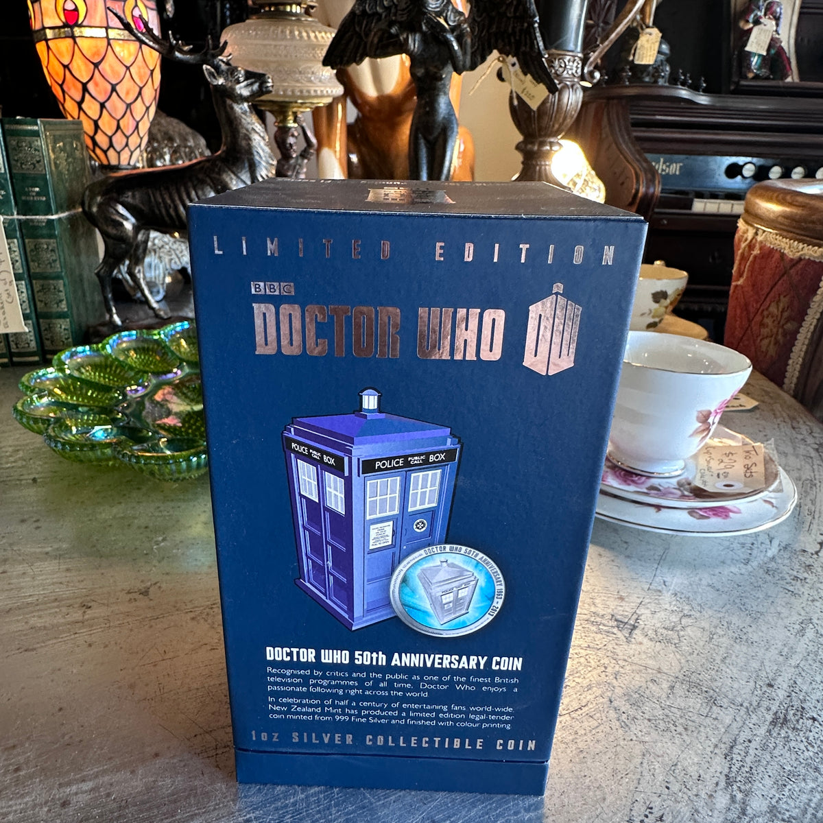 2013 Doctor Who 50th Anniversary 1oz Silver Proof Coin Niue $2 - TARDIS Box Cased, New Condition