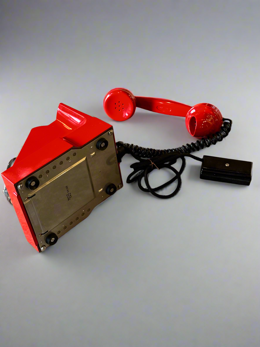 Restored Bakelite Red PMG Rotary Dial Phone