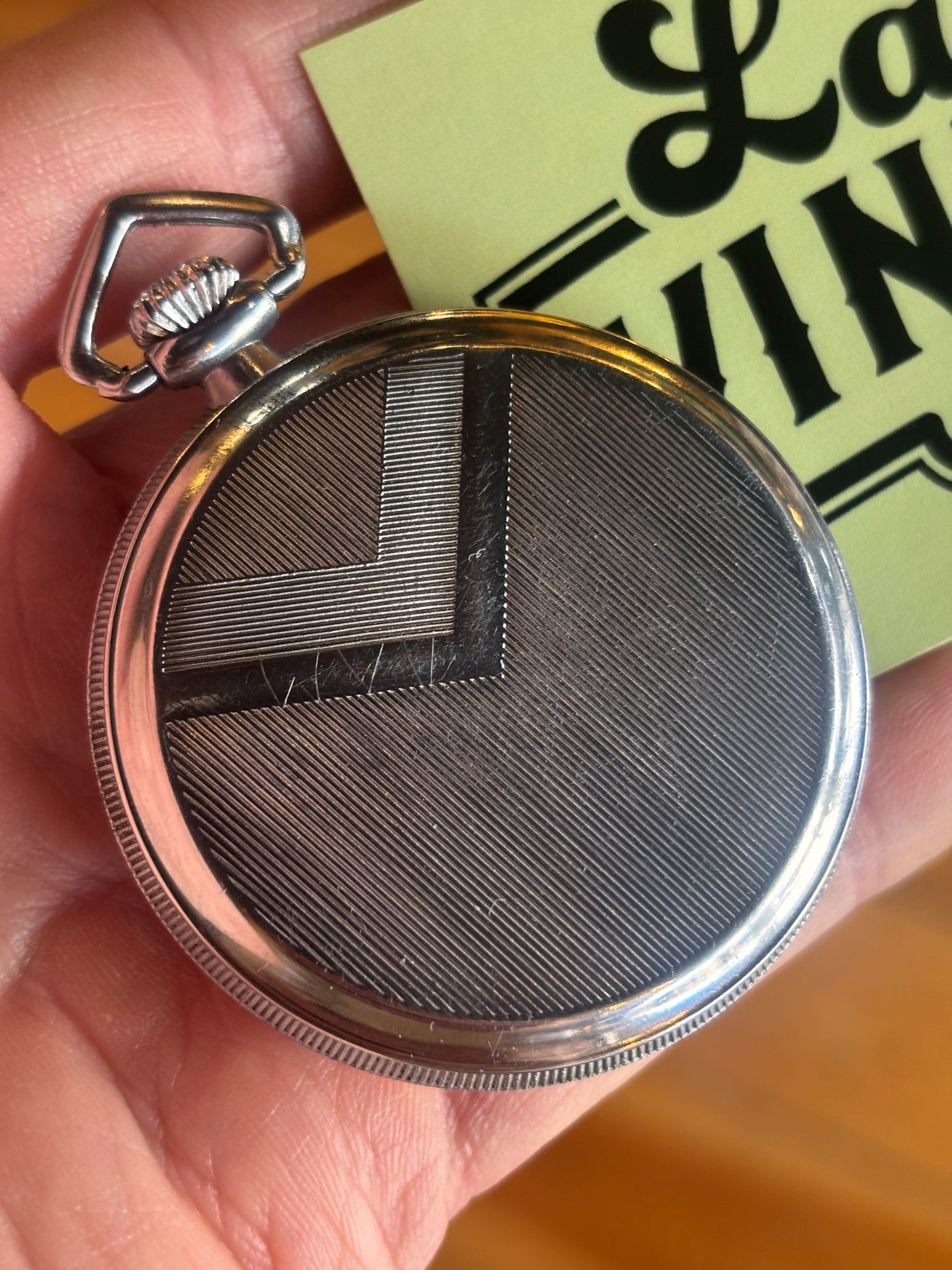 Vintage German Pocket Watch – Luminous Arabic Dial – Sub Seconds – c.1940s–1950s – Made in Germany