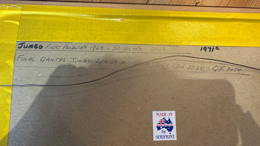Vintage Qantas 747 Bar Mirror | Australian Aviation History & Collector’s Piece