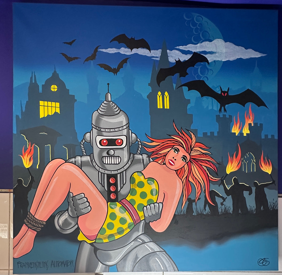Original painting “Frankensteins Automaton” by Graham Shaw, 2018