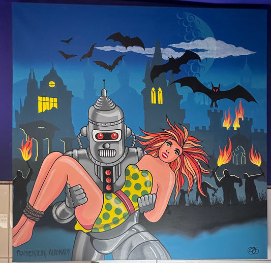 Original painting “Frankensteins Automaton” by Graham Shaw, 2018