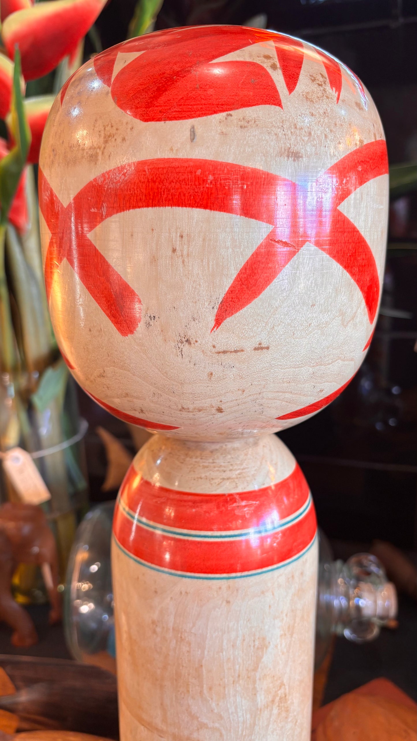 Large Vintage Japanese Kokeshi Doll – 56cm Naruko Style by Shinzō (c. 1960s–70s)