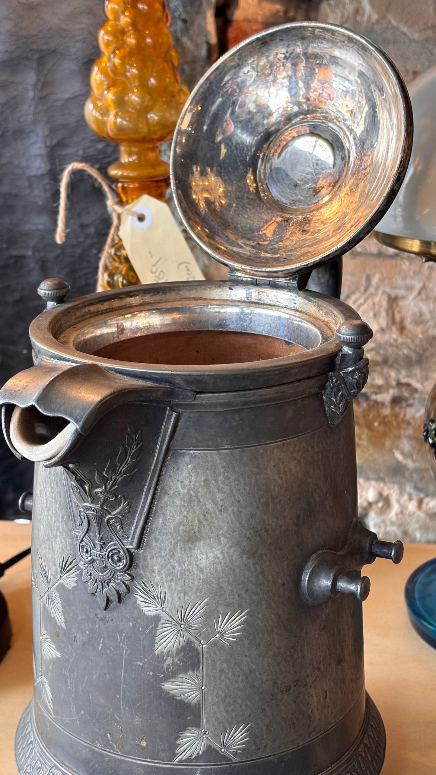 Victorian Reed & Barton Pewter Hot Water Urn – 32cm