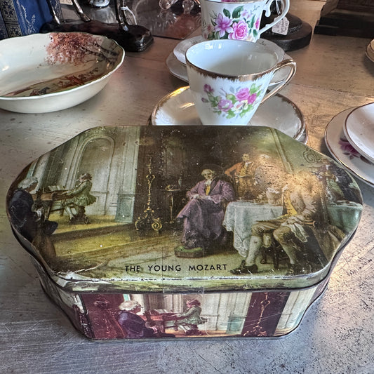 Vintage  A.W. Allen "The Young Mozart" Peter Pan Toffees tin