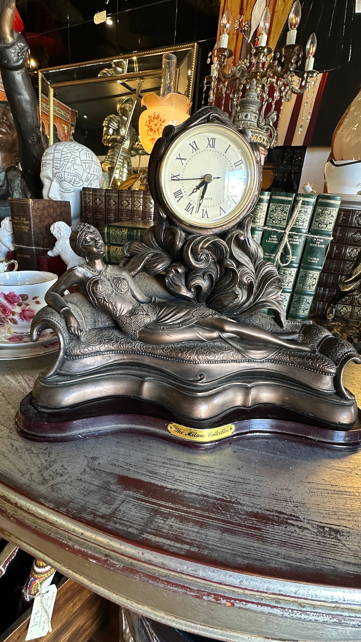 Beautiful Art Deco Style Flapper Lady Mantle Clock – The Milano Collection