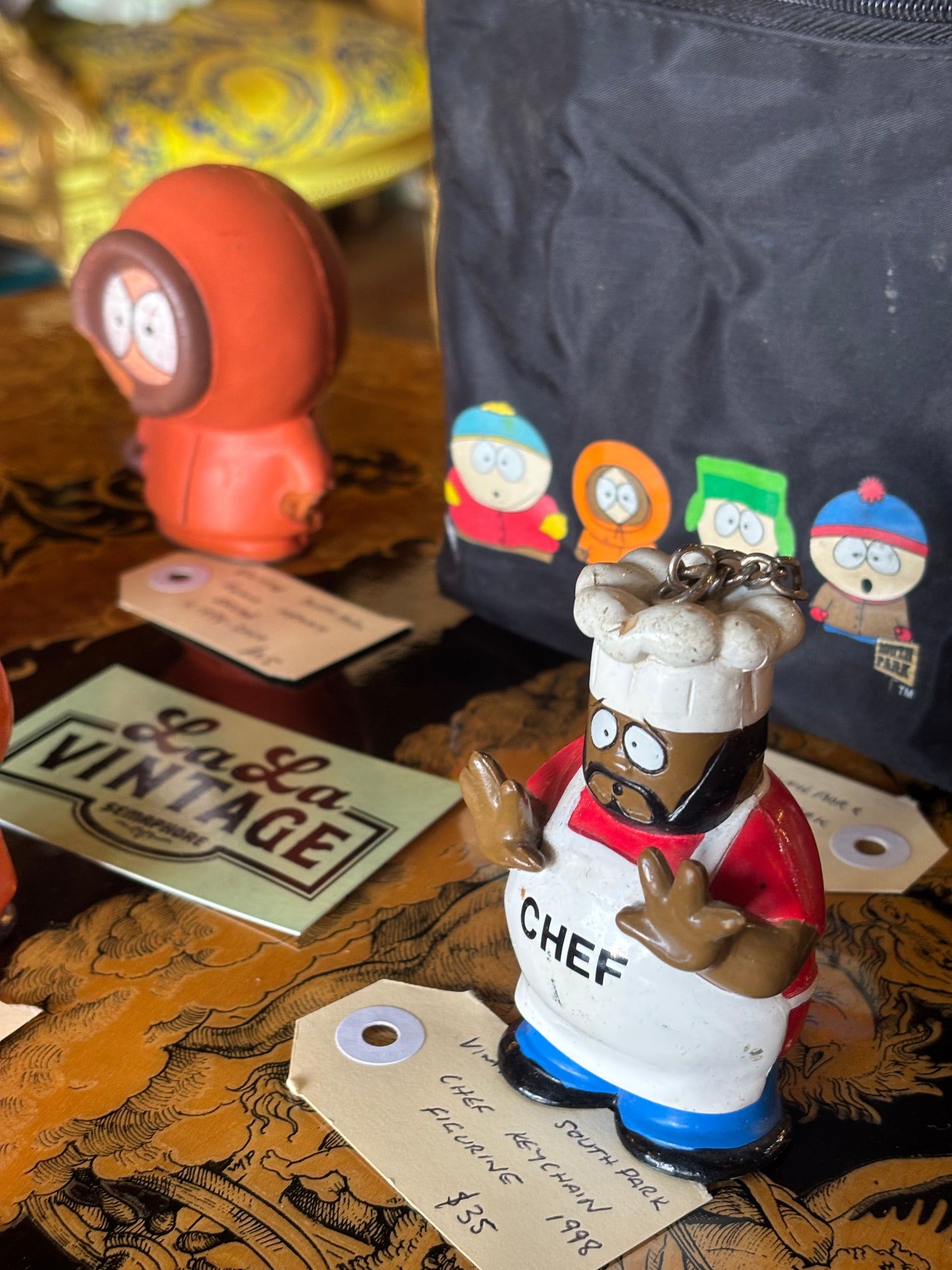 Vintage South Park Collection: Figures & Fabric Bag - 1998 Rare Collectibles - For Individual Sale