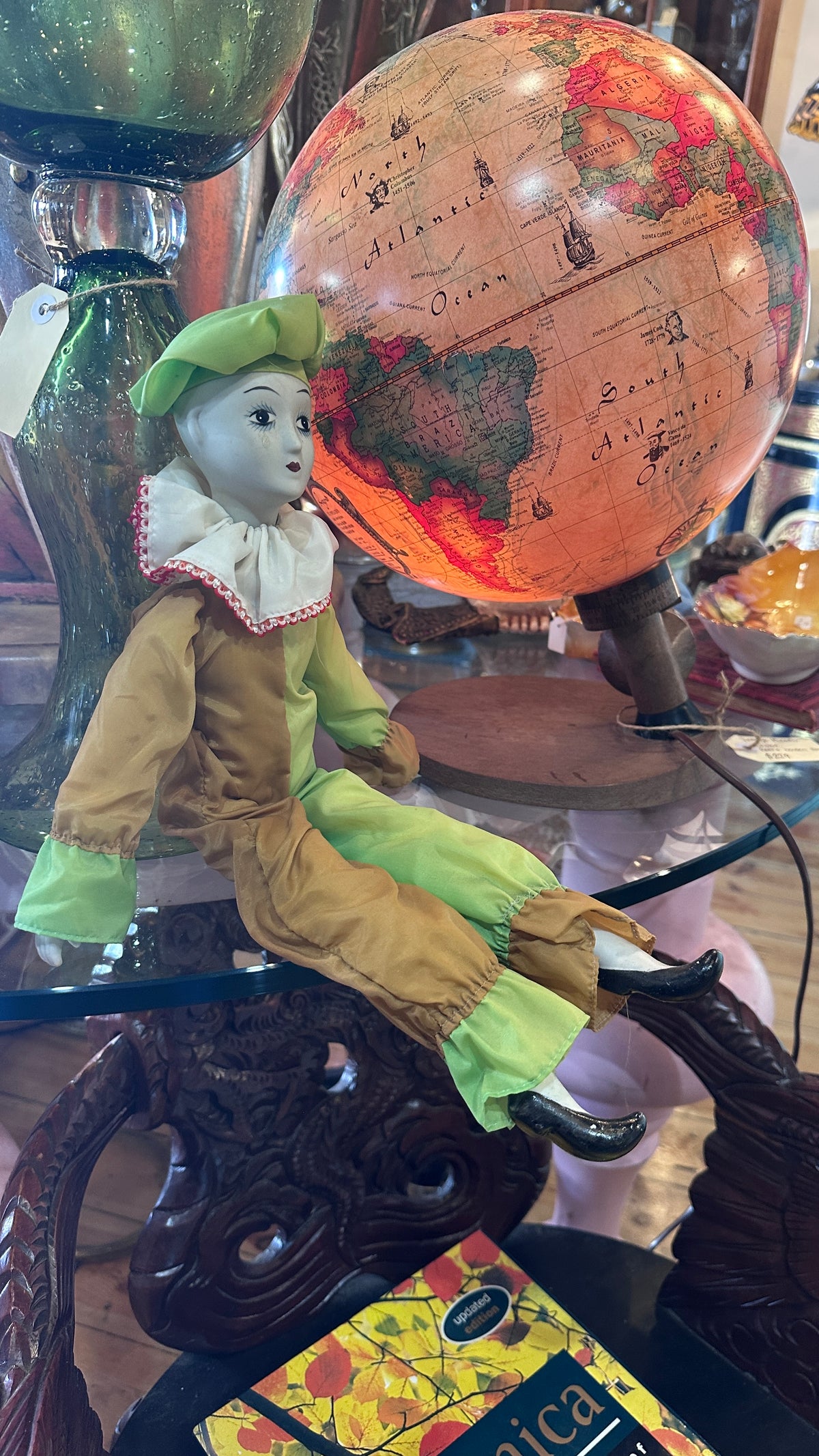 Vintage Porcelain Pierrot Harlequin Doll