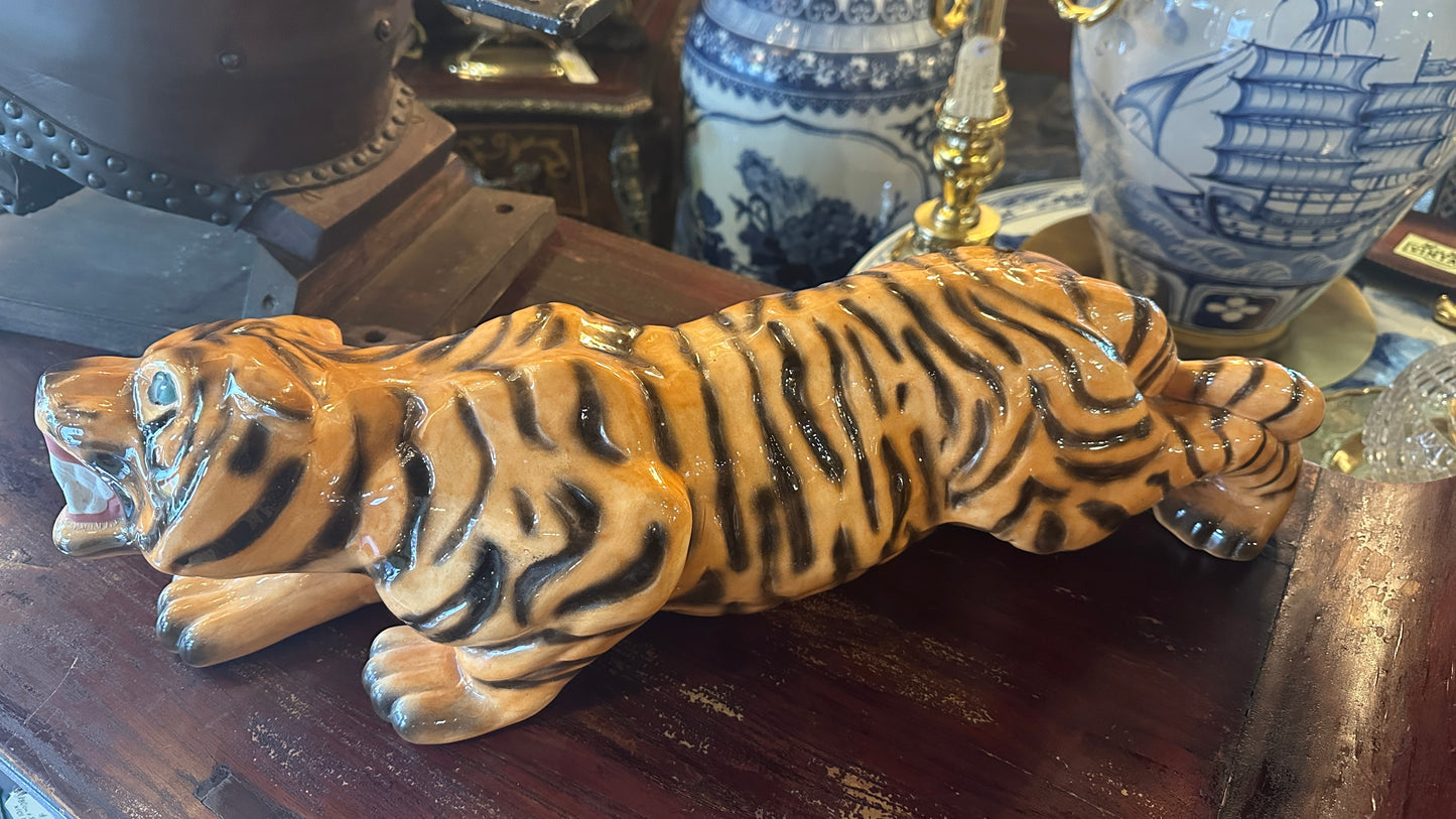 Vintage Ceramic Crouching Tiger