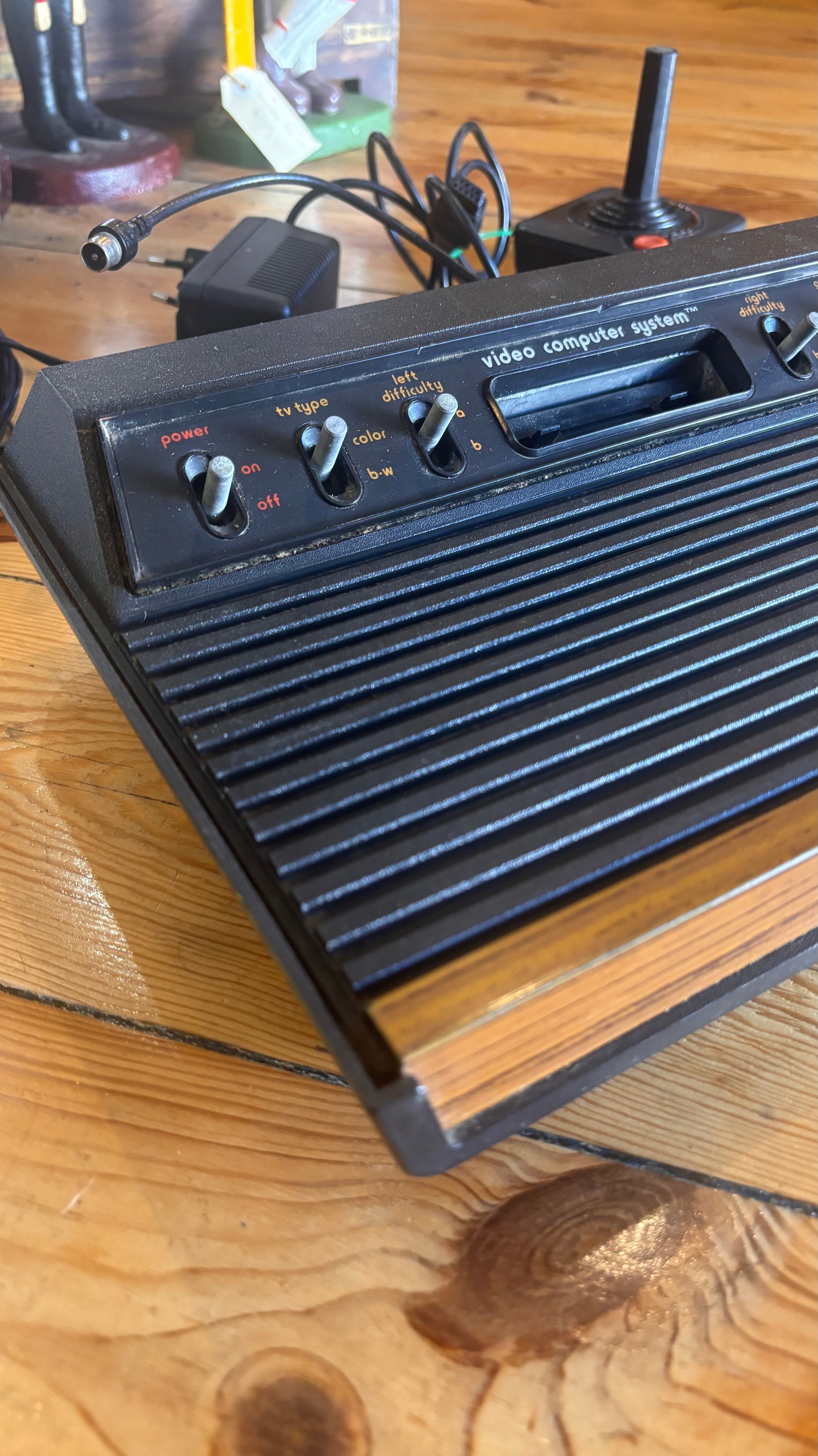 Vintage Atari 2600 “Heavy Sixer” Console + Original PSU + Joysticks | Tested