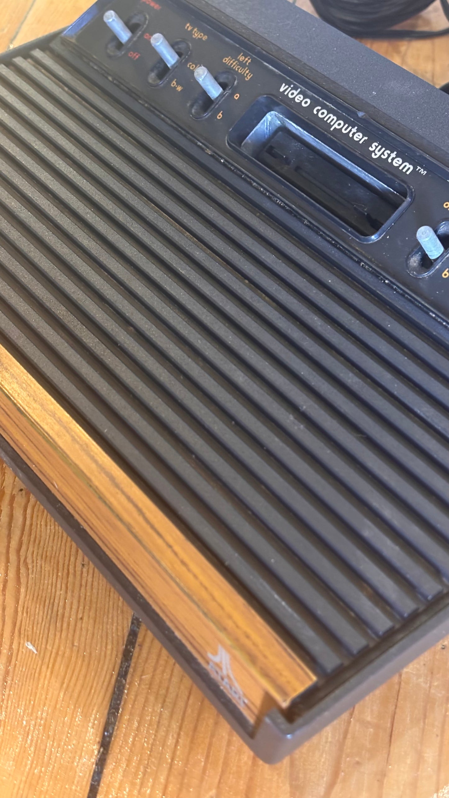 Vintage Atari 2600 “Heavy Sixer” Console + Original PSU + Joysticks | Tested