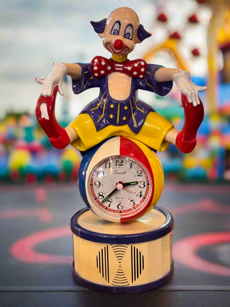 Talking Clown Alarm Clock Vintage Japanese c1960s