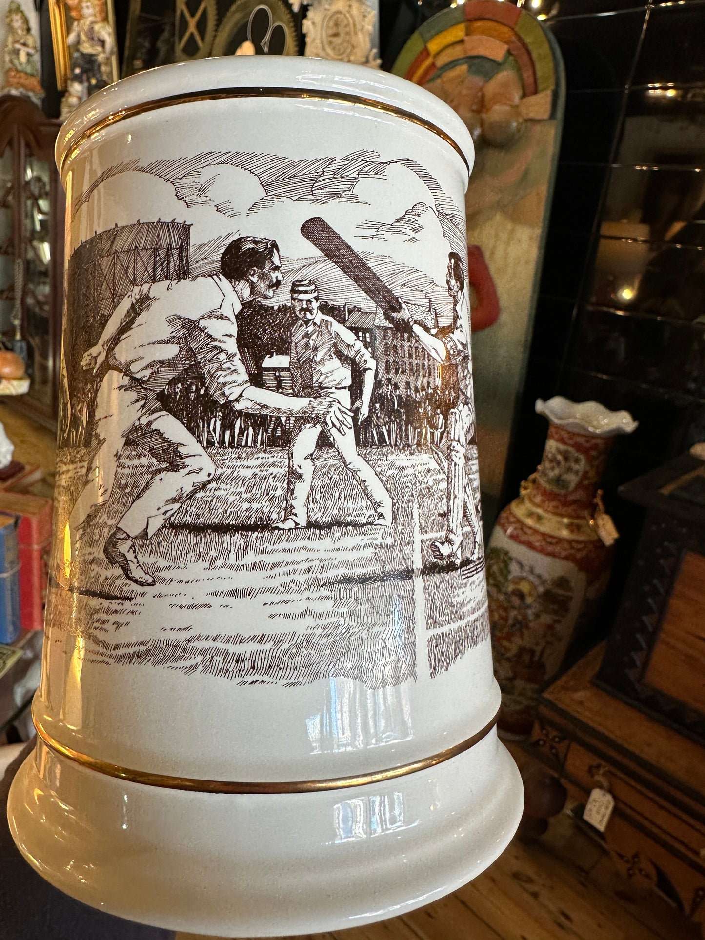 “The Ashes”, Franklin Porcelain Centenary Tankard 1882-1982