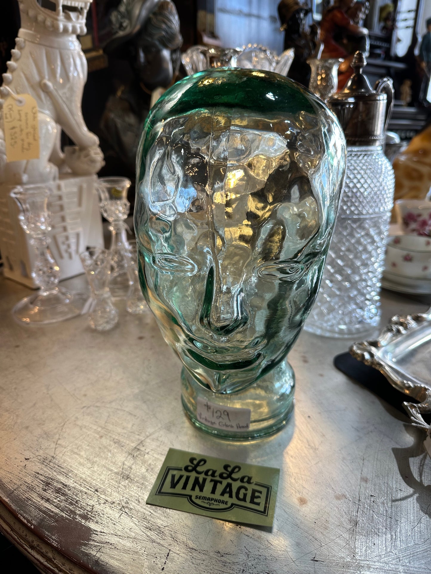 Vintage Glass Head, 29cm