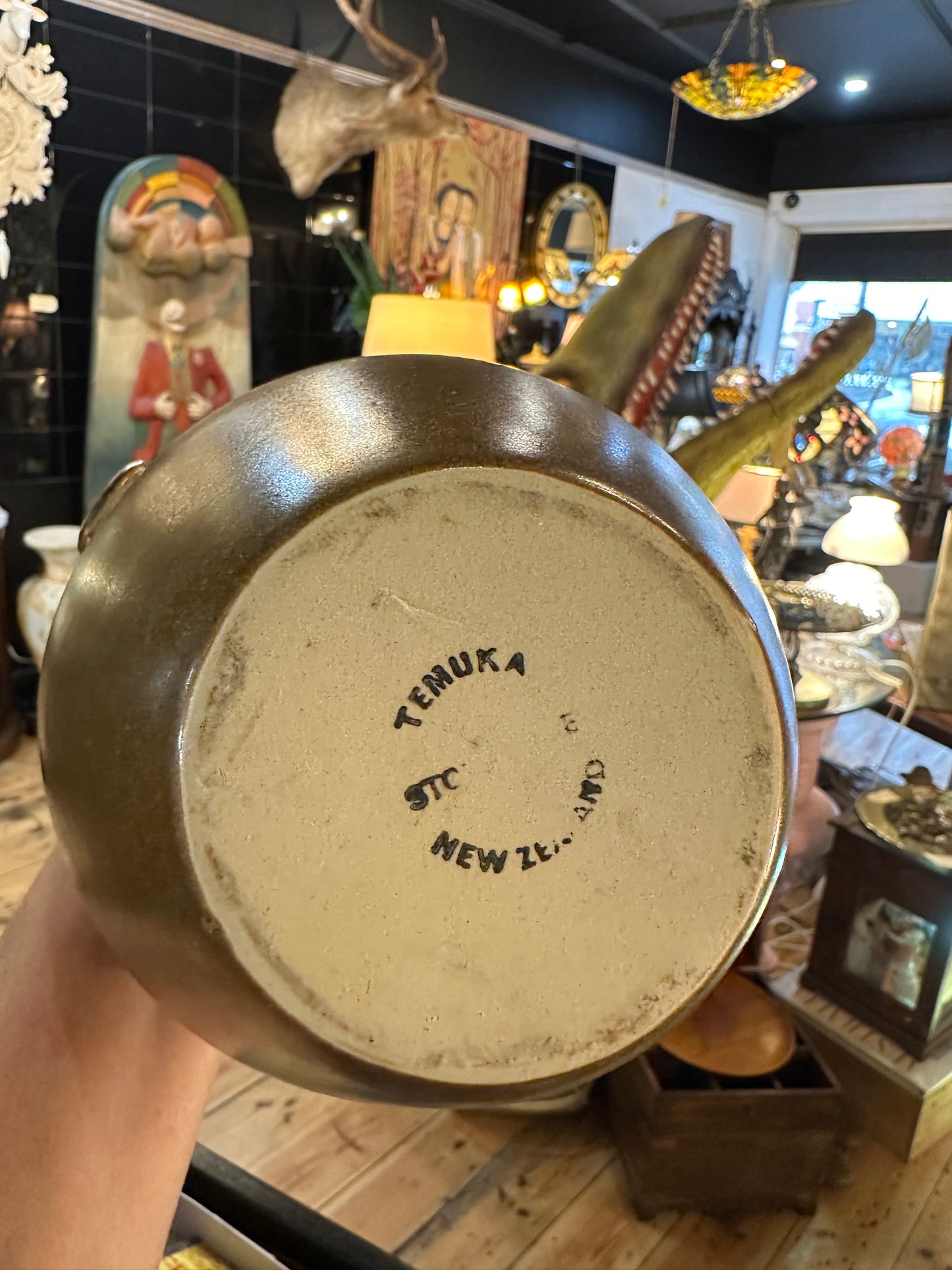 Vintage stoneware jug from Temuka Pottery, NZ