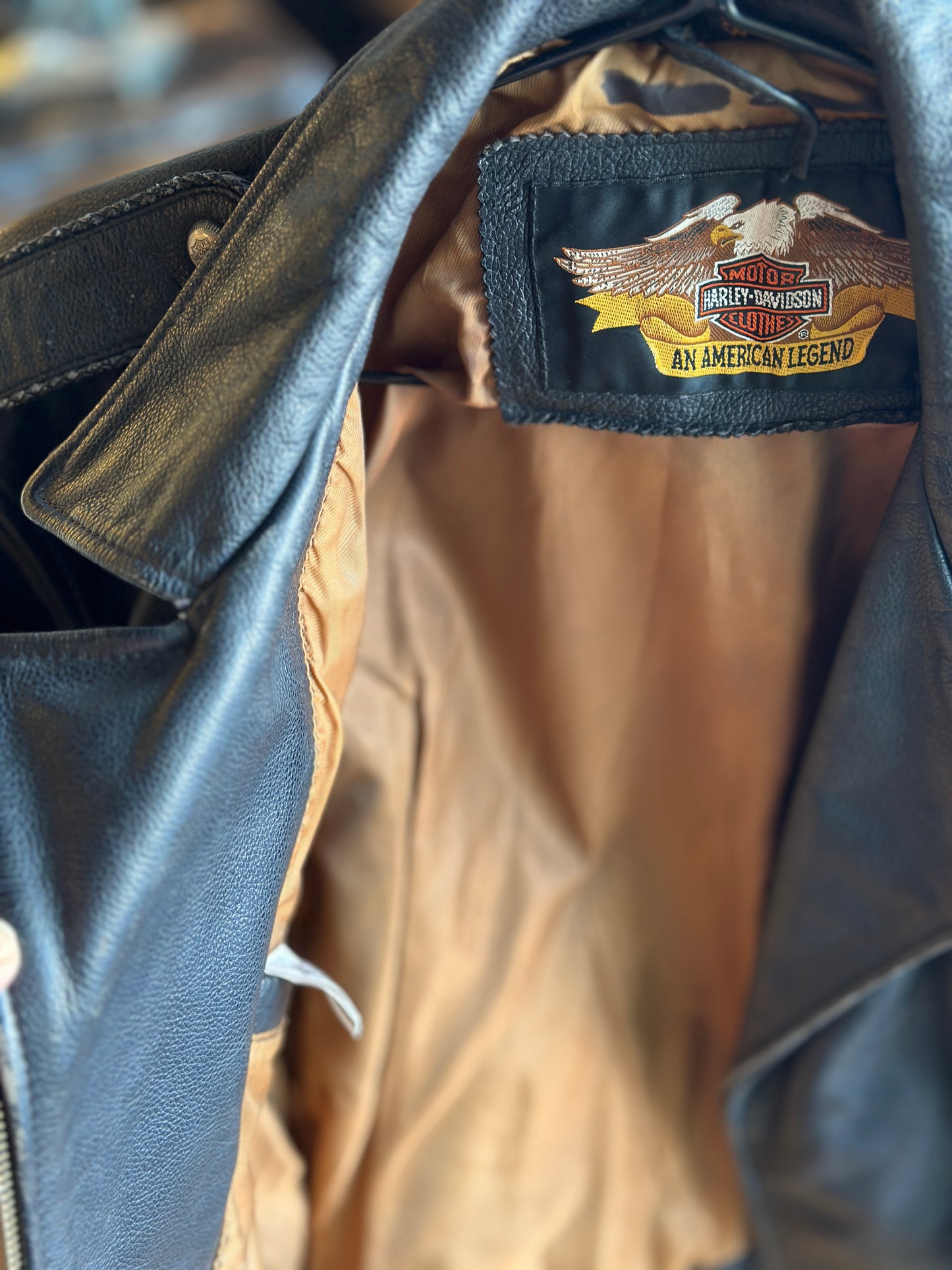 Vintage Harley Davidson Leather Ladies Jacket, Size Small-Women’s