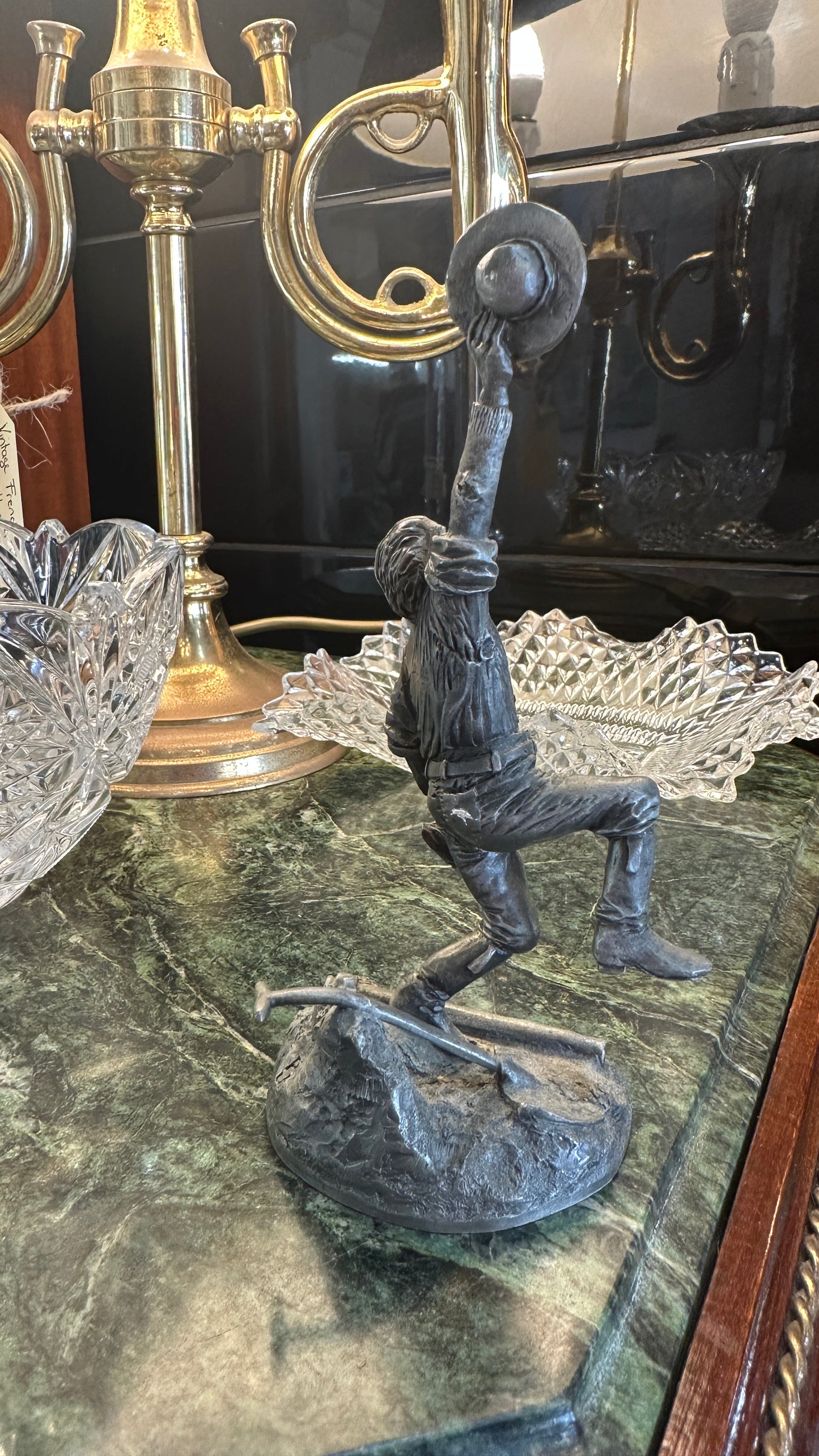 Pewter sculpture - part of "The People Of Colonial Australia" collection, specifically representing "The Gold Digger"
