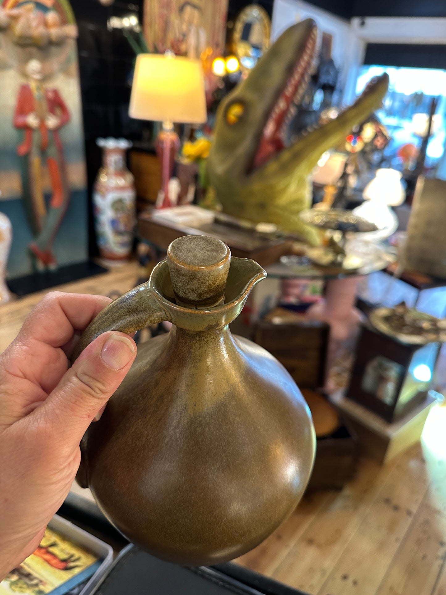 Vintage stoneware jug from Temuka Pottery, NZ