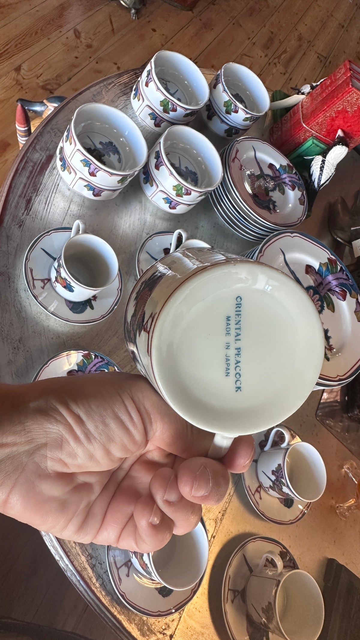 Vintage Georges Briard "Oriental Peacock" Dinnerware Set, Made in Japan