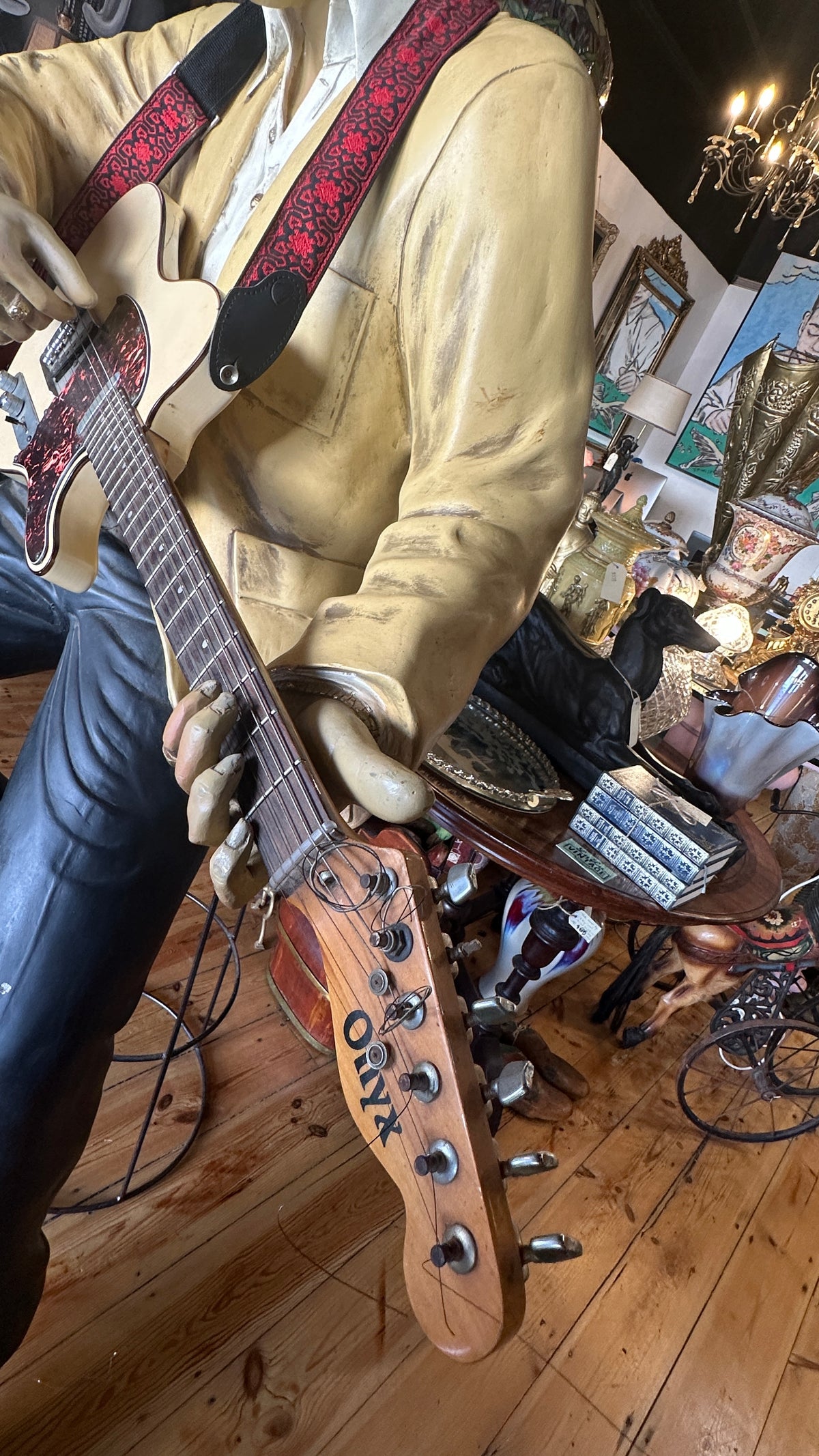Life-Size Elvis Presley Fibreglass Statue – Seated with Guitar