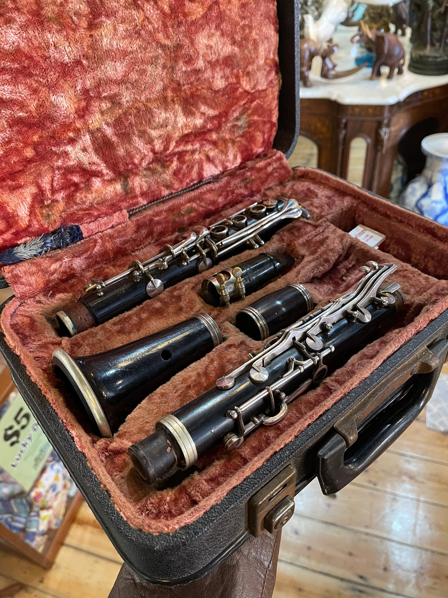 c.1950s Herbert Wurlitzer Clarinet with Original Case, German-Made