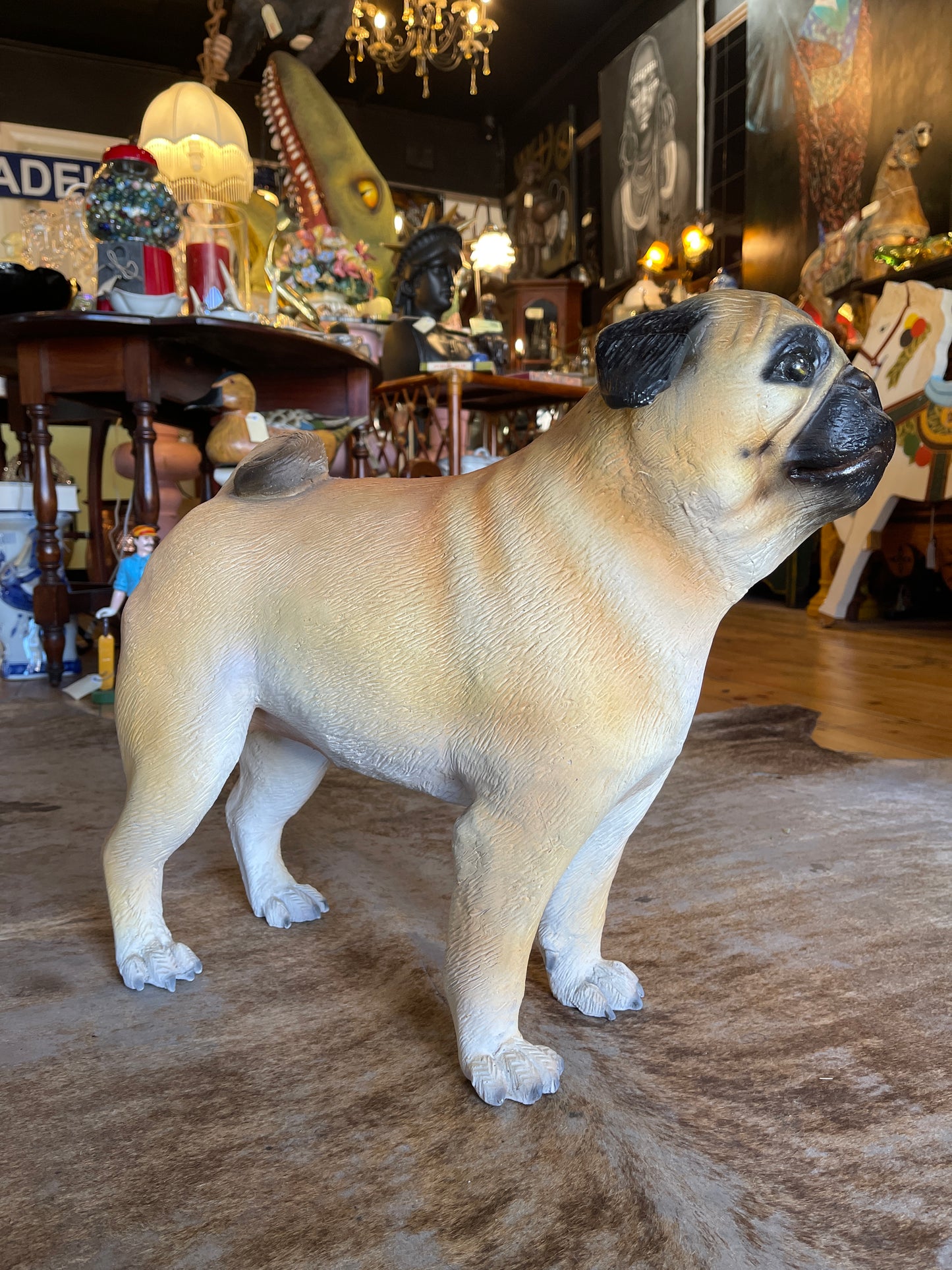 Life-size Fibreglass Pug Statue - Realistic Dog