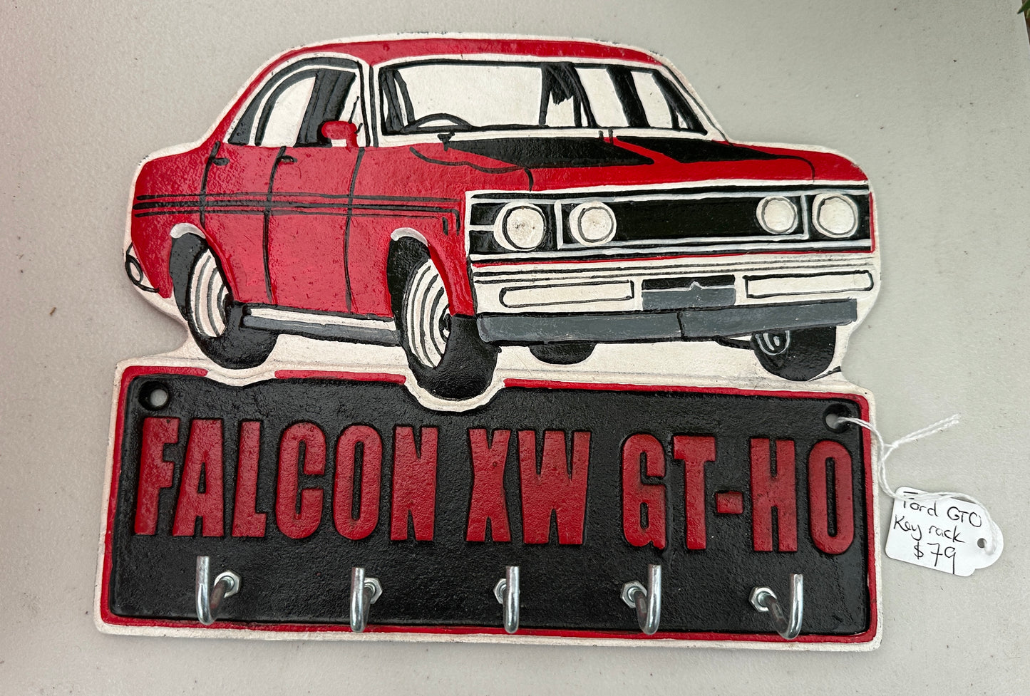 Vintage style Cast Iron Falcon XW GT-HO Key Rack