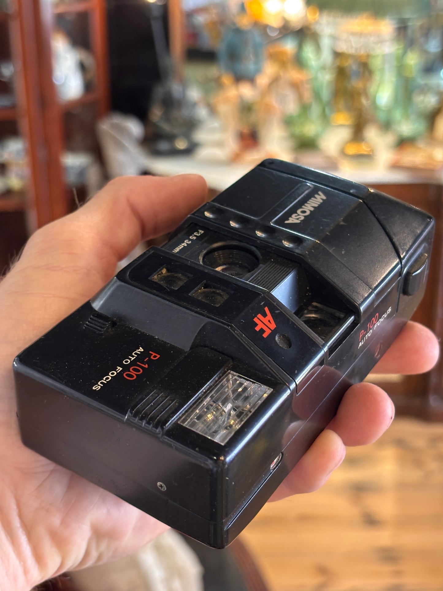 Mimosa P100 Autofocus 35mm Film Camera – Vintage Compact – Untested