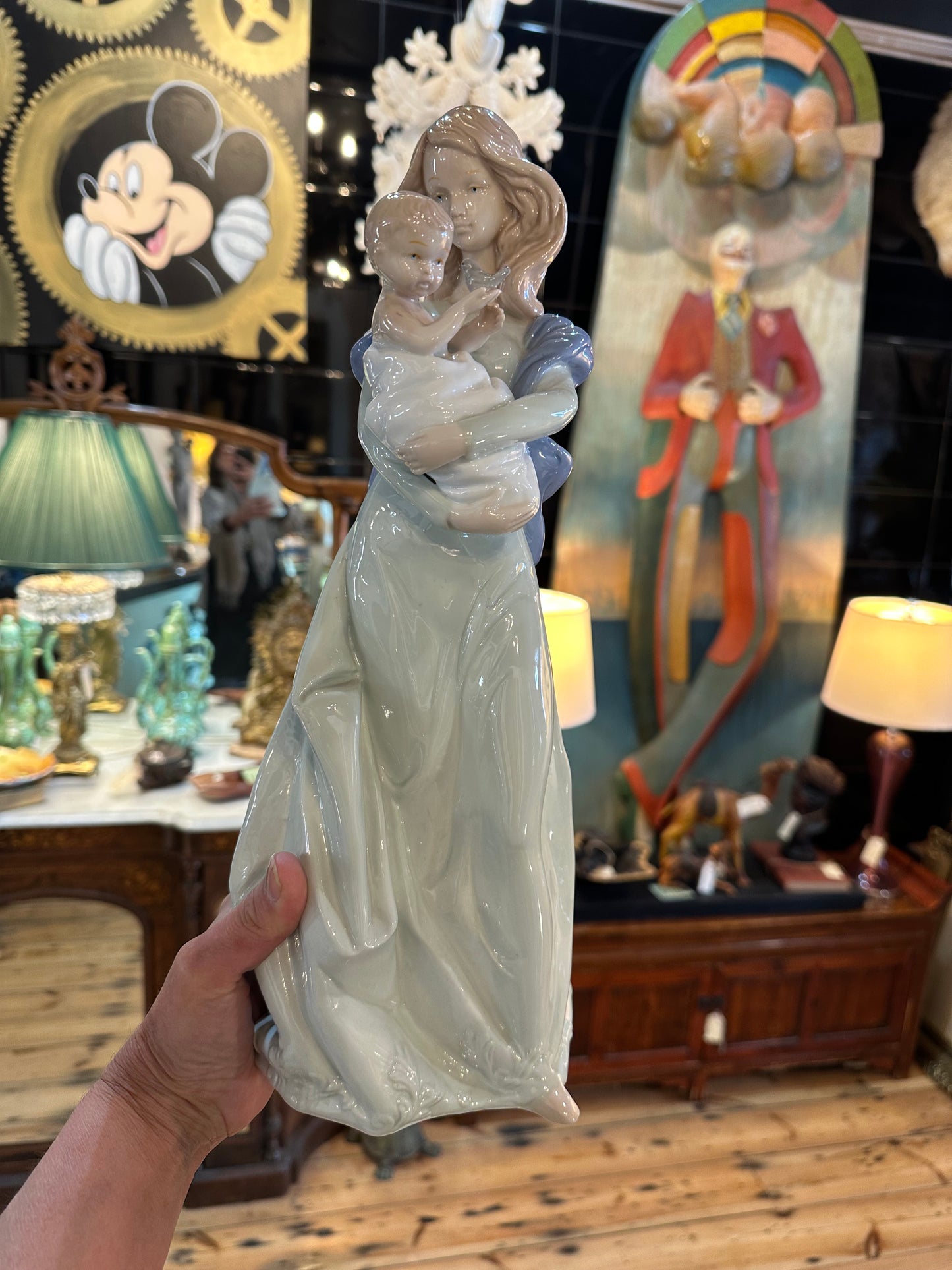 Lady with Child Porcelain Figurine