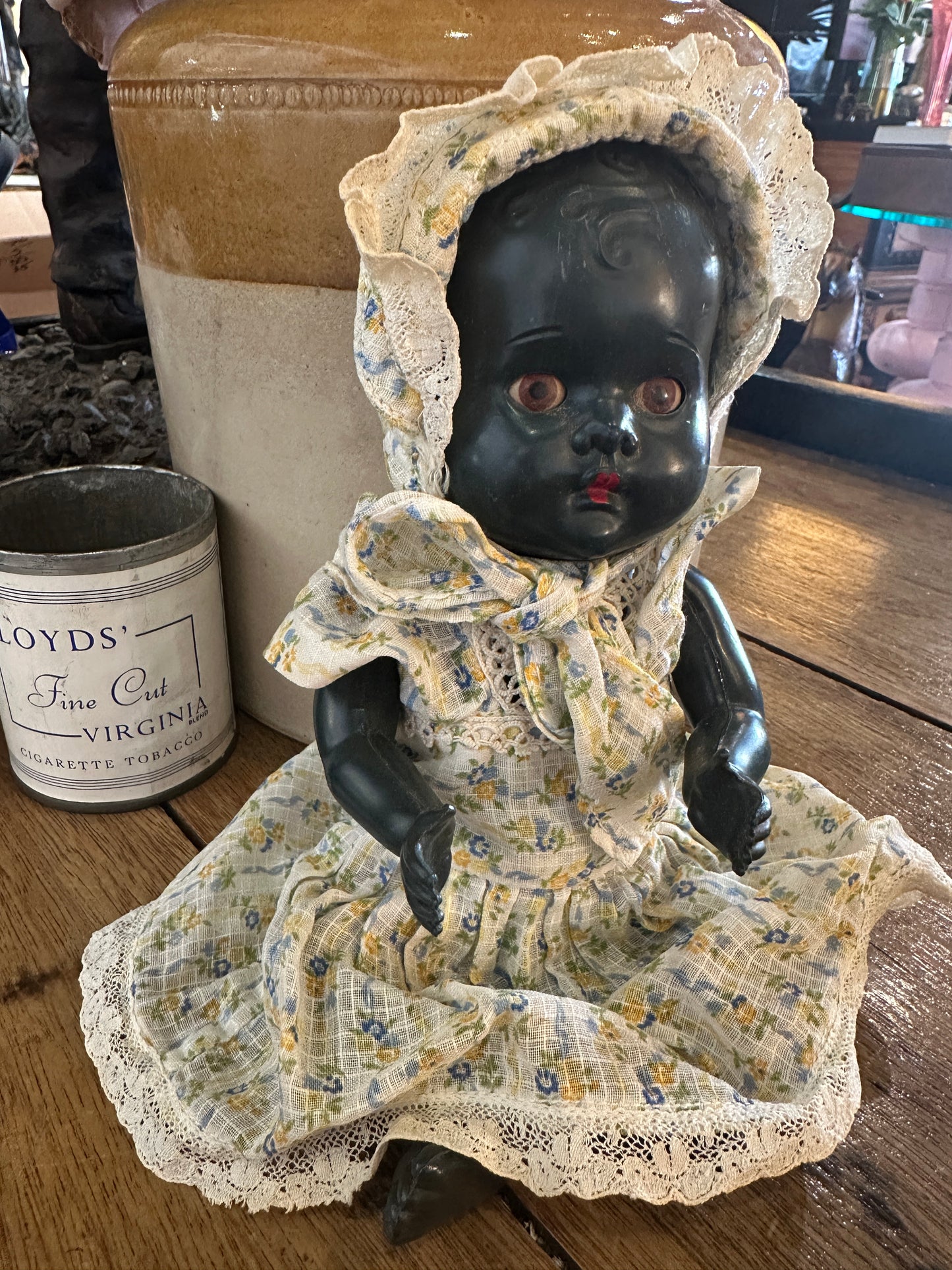 Antique Black Baby Doll, circa 1950s.