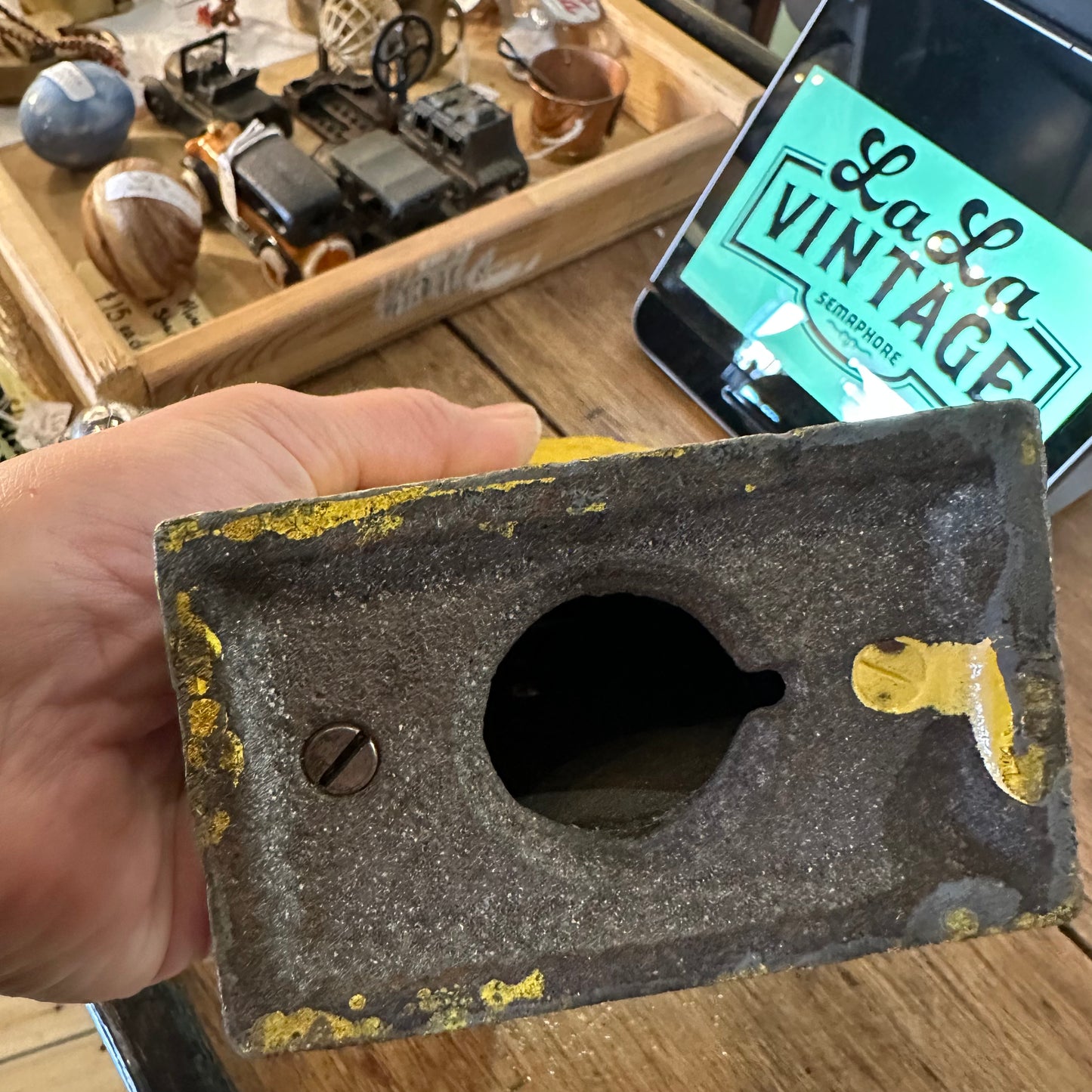 Black Americana Cast Iron Fortune Penny Saver Mechanical Bank