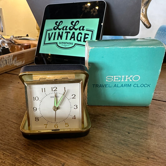 Vintage Seiko travel alarm clock, Japan