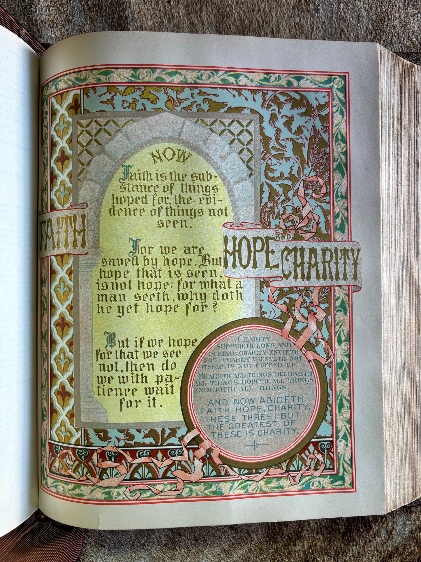 Victorian Antique Family Bible – Pronouncing Parallel Edition with Over 2000 Stunning Illustrations, Circa 1890s