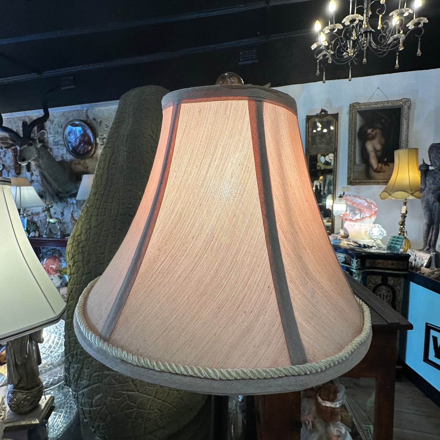 Vintage 1970s Blackamoor Lamp – Hand-Painted Resin/Plaster Figural Base, 78cm