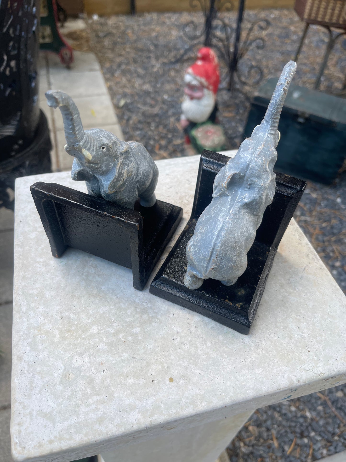 Cast Iron Elephant Bookends