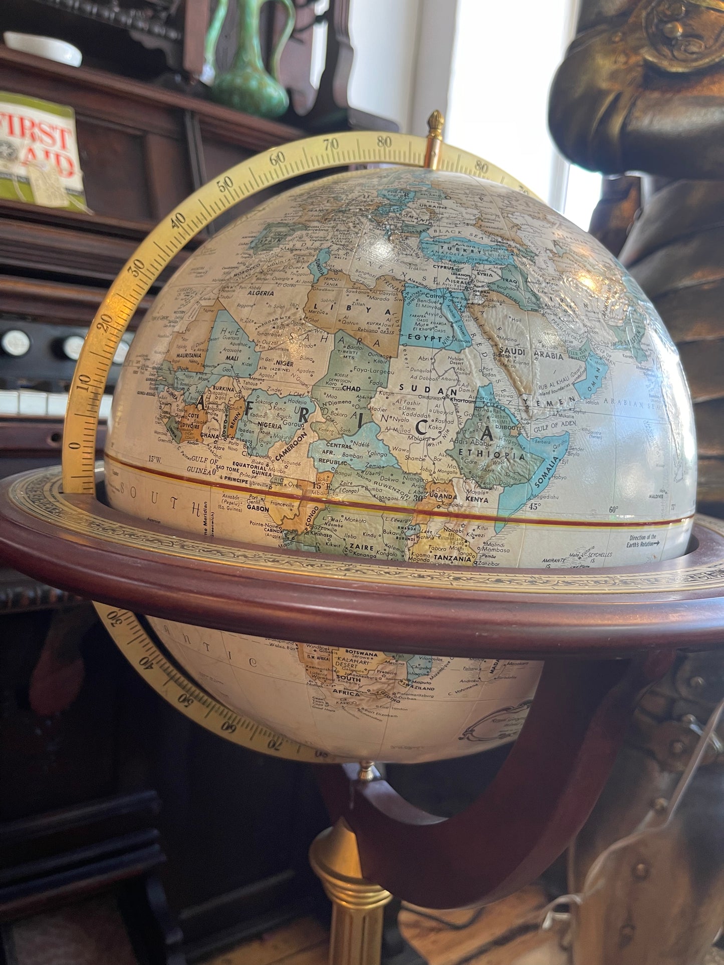 World Globe on Stand