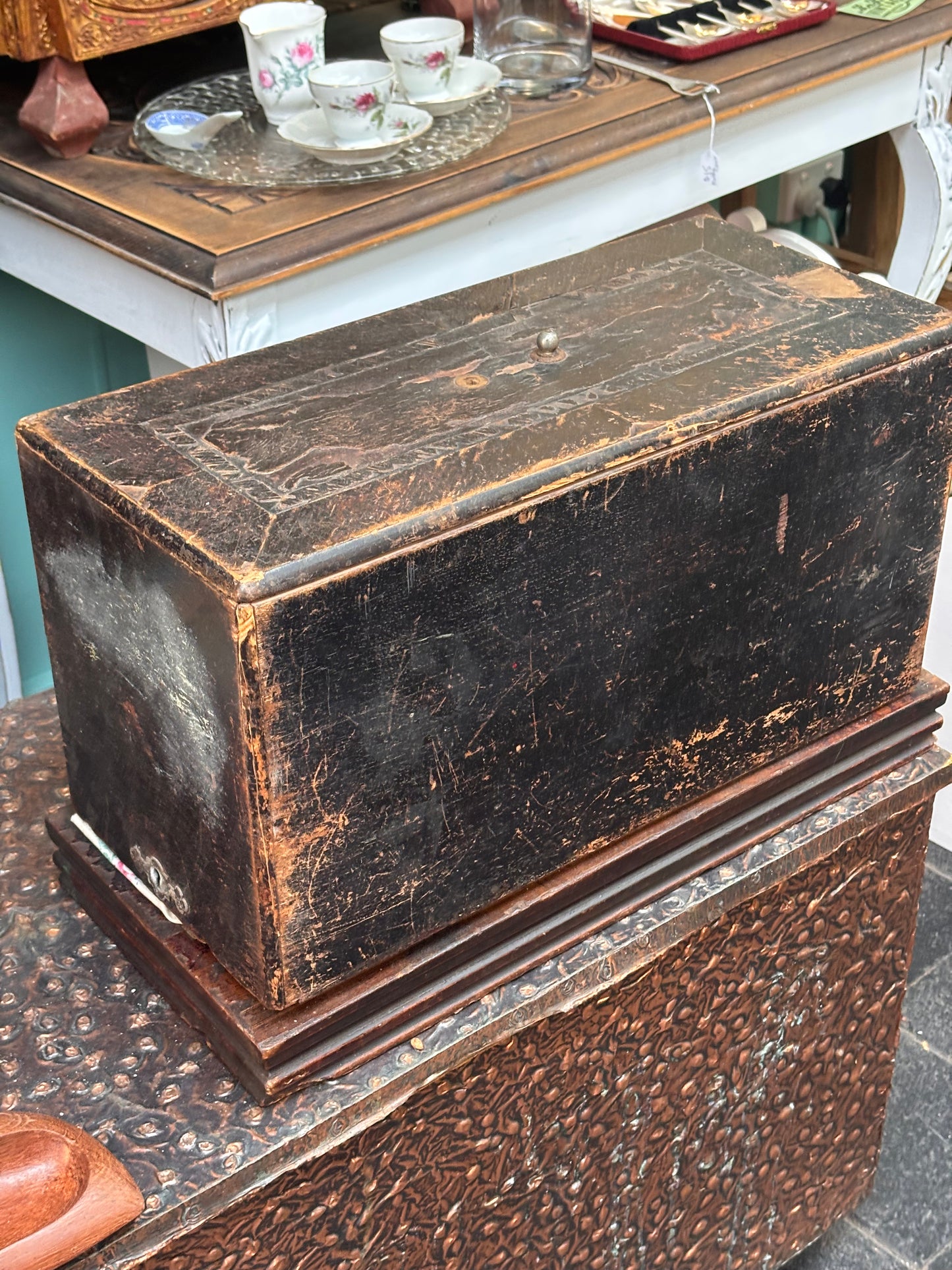 Antique Wertheim Hand Crank Sewing Machine c1900 – Frankfurt Germany with Wooden Case